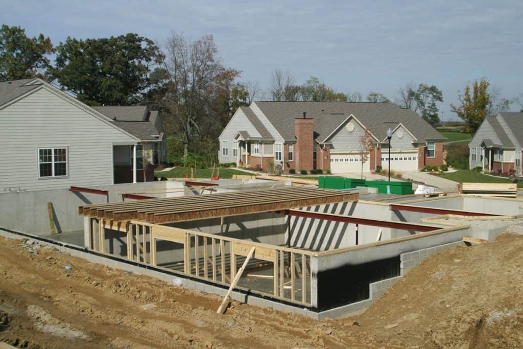 Basement construction for a new house