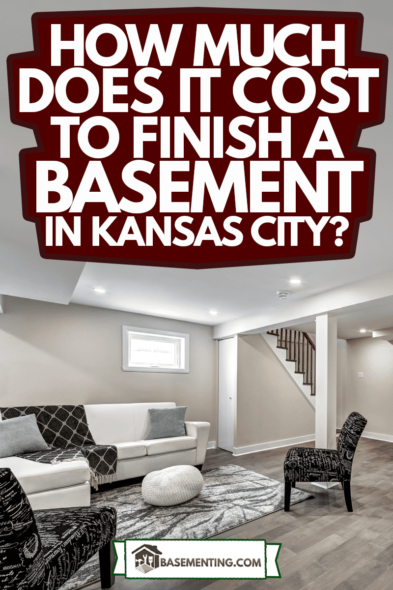 Kansas City House basement recently renovated furnished and staged with living room, kitchen, bedrooms, bathroom, finished basement, garage, deck, back yard and exterior, How Much Does It Cost To Finish A Basement In Kansas City?