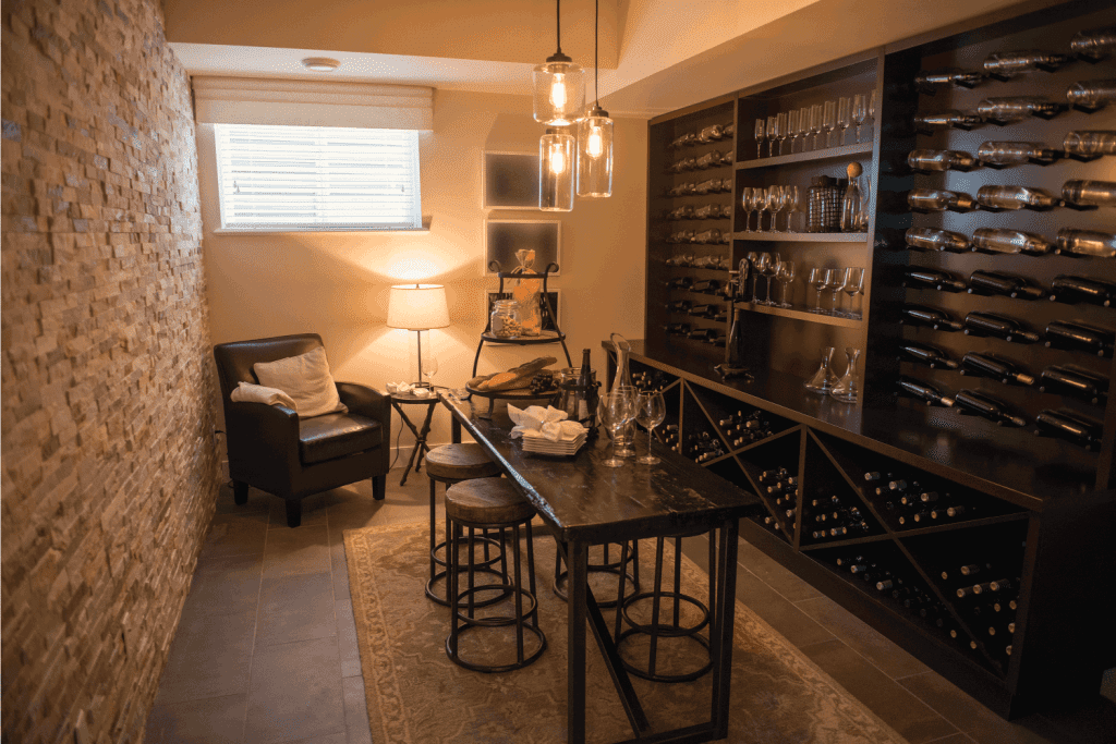 A nice wine cellar, elegant, luxurious, full of wine