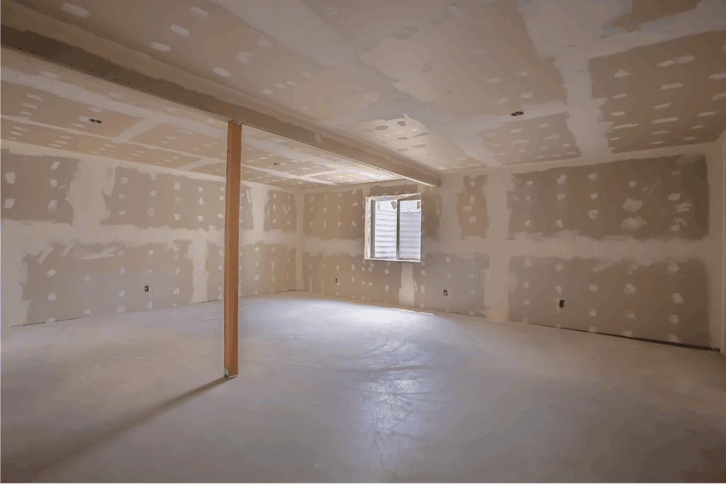 basement under construction with unfinished wall ceiling and floor. Can You Finish A Dirt Basement