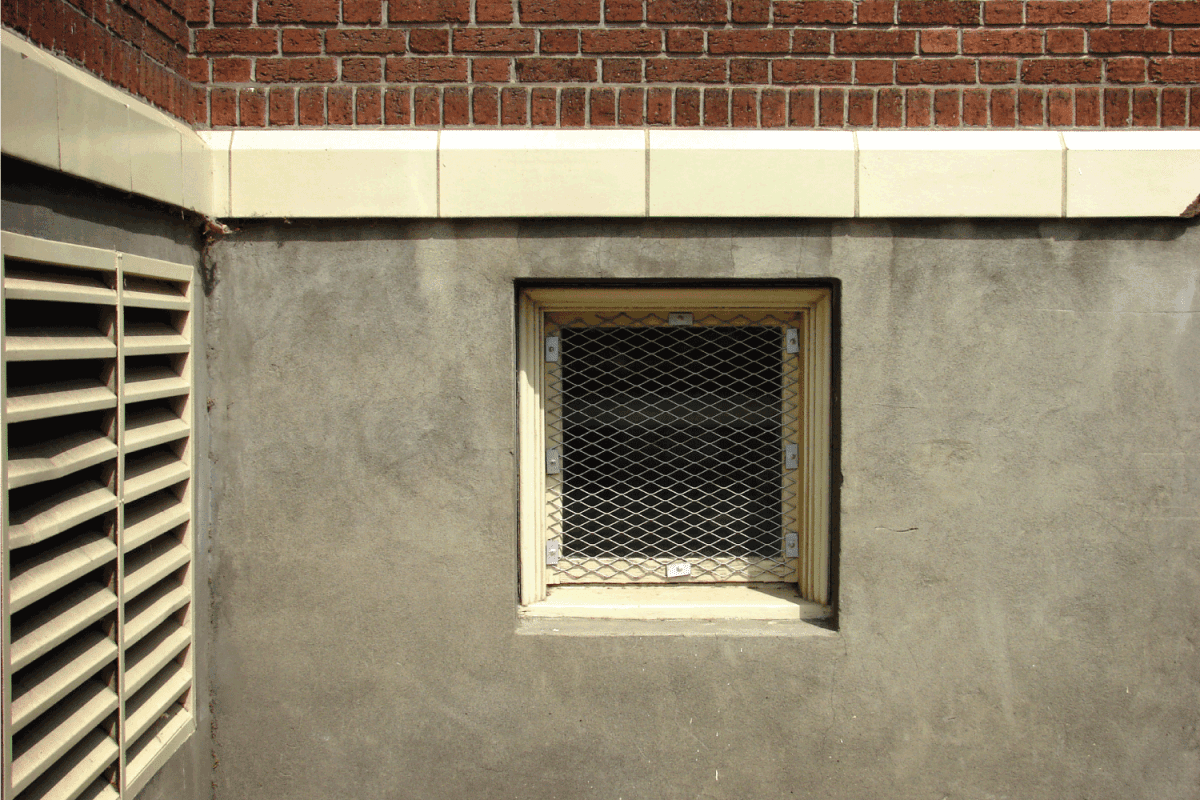 security screen on basement window
