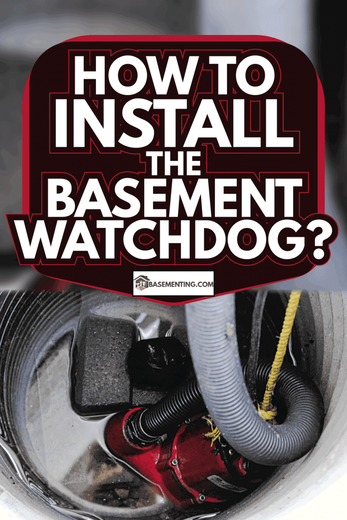 A sump pump with some water around it. How To Install The Basement Watchdog