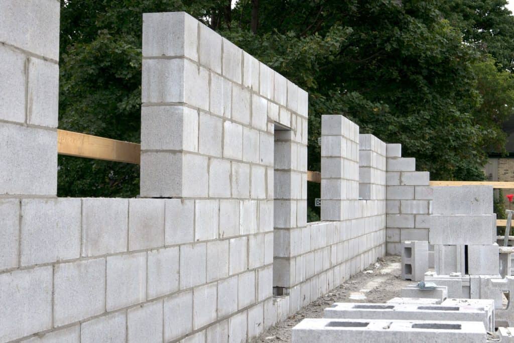 Cinder block walls intended for a basmeent