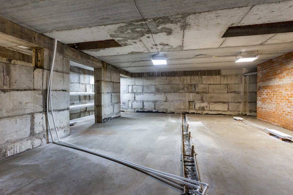 Concrete construction of basement