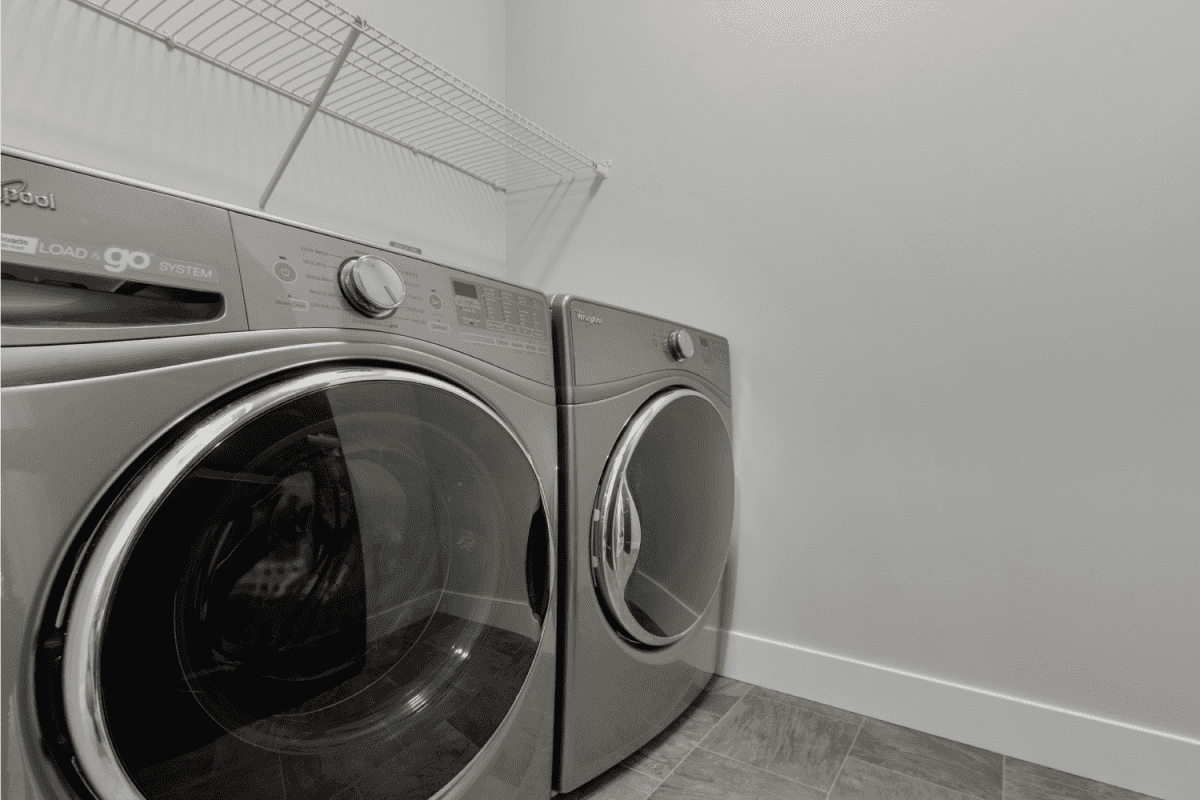 Modern laundry room interior