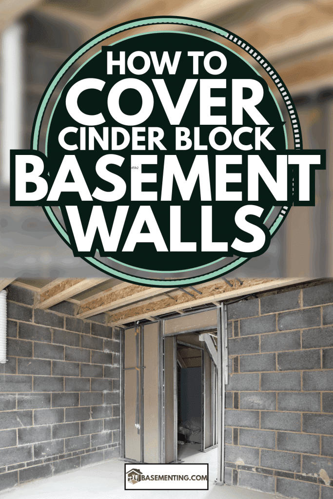 A partly finished lounge in a new house. How To Cover Cinder Block Basement Walls
